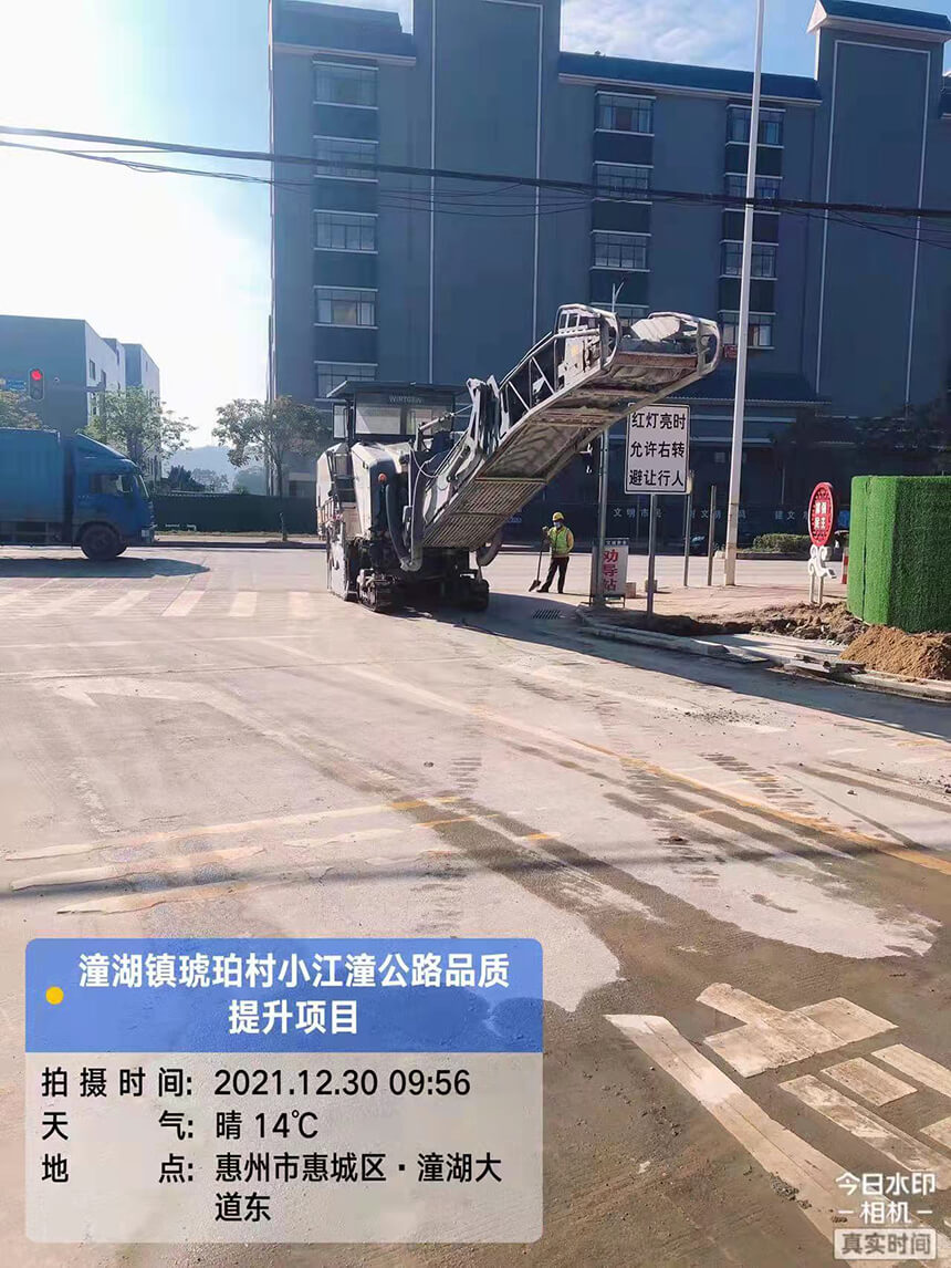 惠州市沥青施工潼湖镇琥珀村小江潼公路品质提升项目案例