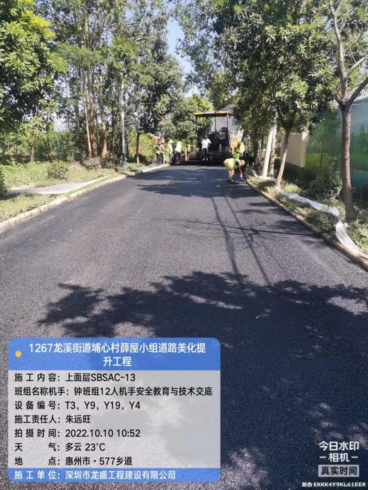 惠州市龙溪街道埔心村薛屋小组道路美化提升工程