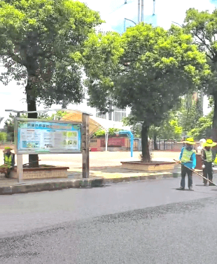 东莞学校沥青路面摊铺施工
